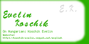 evelin koschik business card